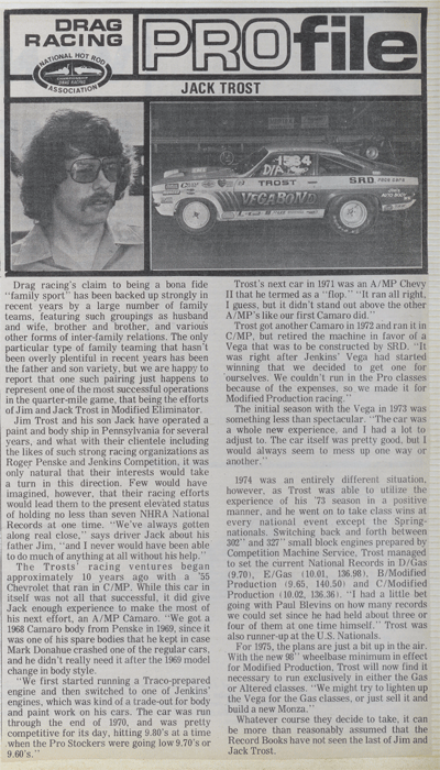 Article on Jack Trost